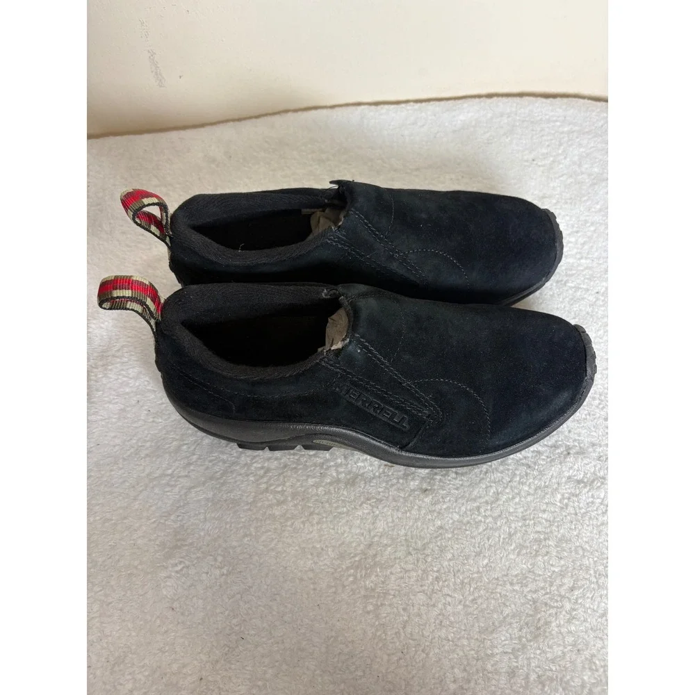 Merrell Jungle Moc Midnight Black Suede Slip On Shoes J60826 Womens 7